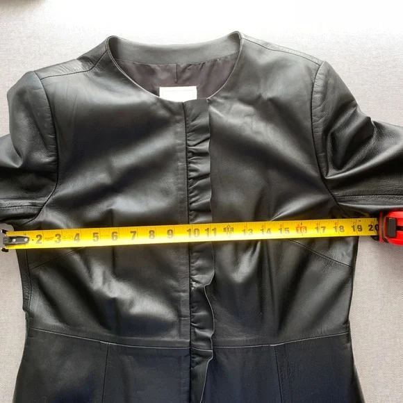 Exclusive Limited Edition Leather Ruffled Coat/dress.